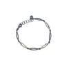 Pulsera plata, oro y brillantes