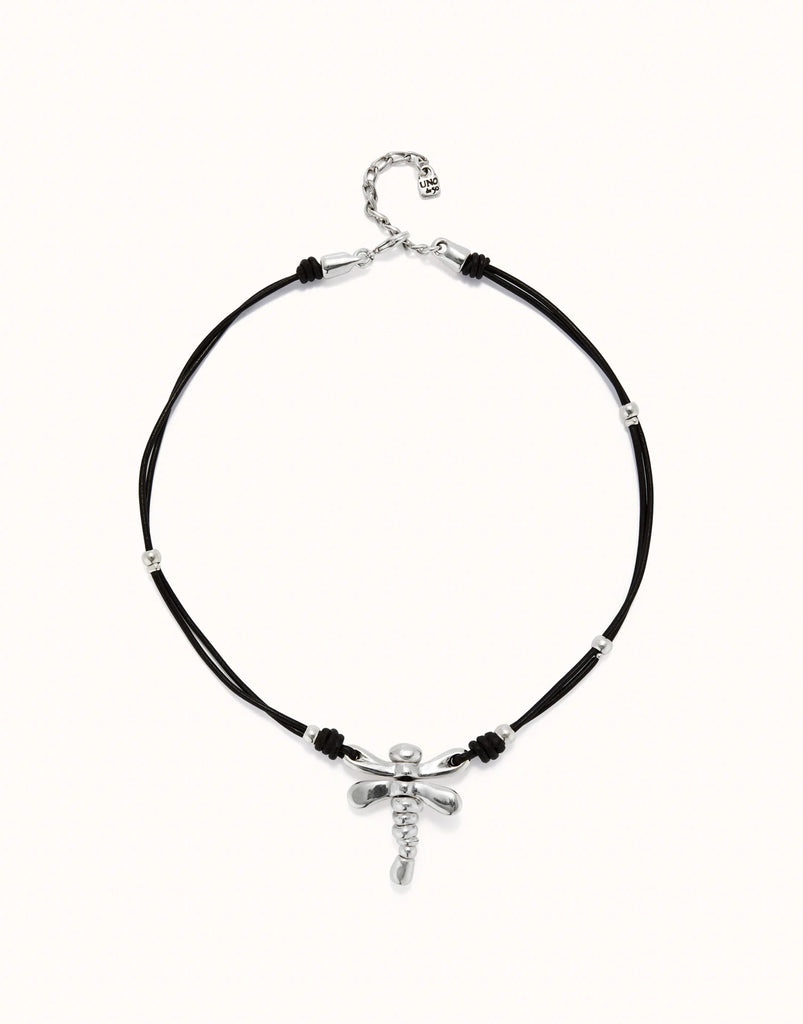 COLLAR LIBELULA CUERO