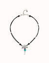 COLLAR DE CUERO CON LIBELULA