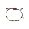 Pulsera macramé con perlas