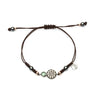 Pulsera macramé con calcedonia