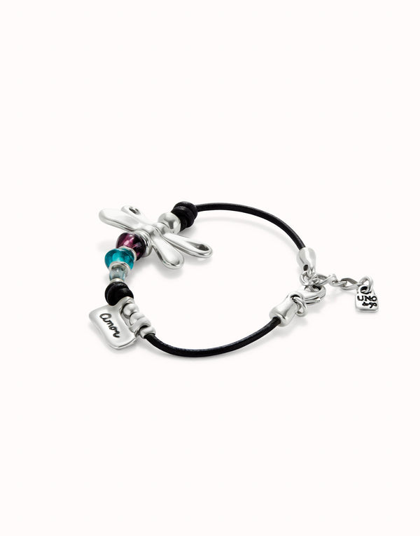 PULSERA LIBELULA CUERO