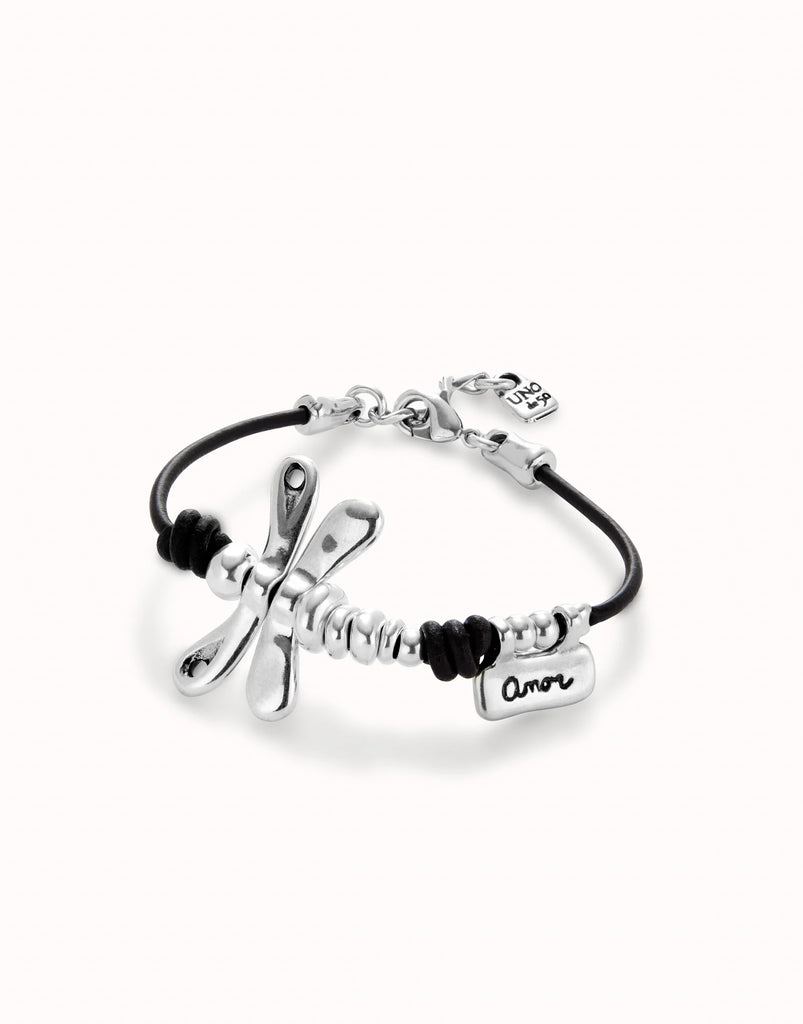 PULSERA CUERO LIBELULA