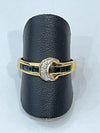 Anillo luna con zafiros y brillantes