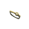 Anillo cuadrado con brillante