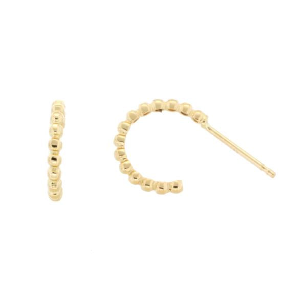 Pendiente aro de oro amarillo de 18kt