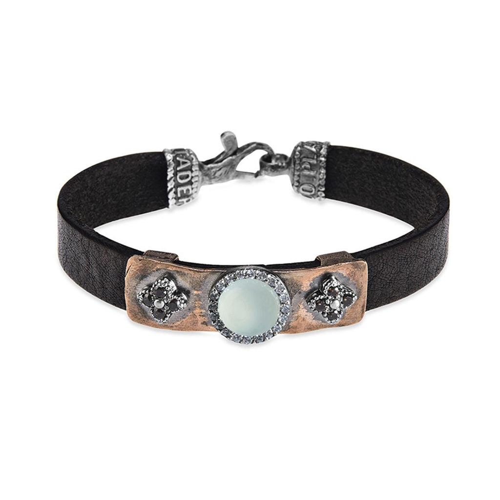Pulsera plata con calcedonia