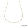 Collar de oro amarillo con perlas cultivadas