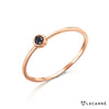 Anillo oro rosa 18kt con brillante negro