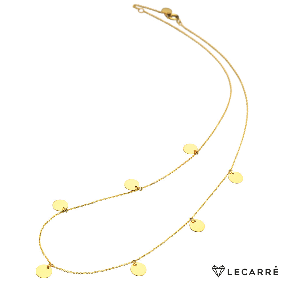 Gargantilla oro amarillo 18kt siete chapas