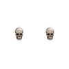 Pendientes plata calavera botón espinela
