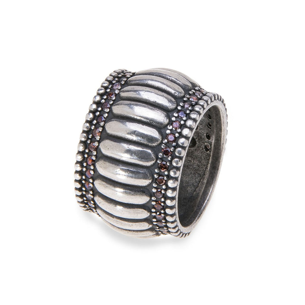 Anillo plata ancho étnico