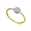 Anillo de oro con rosetón de brillantes