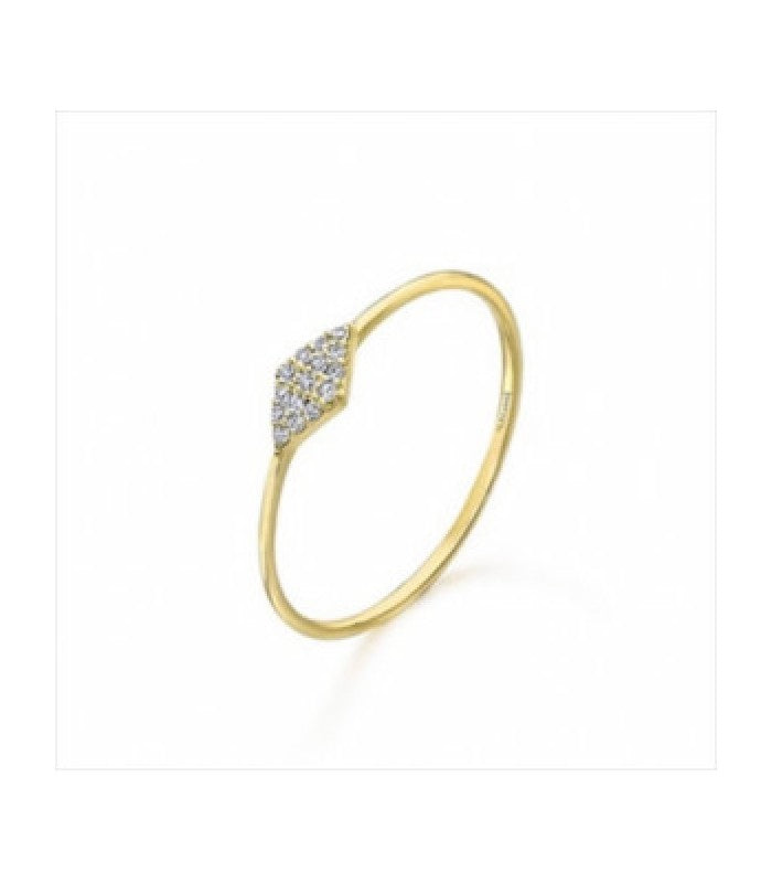 Anillo oro con rombo de brillantes