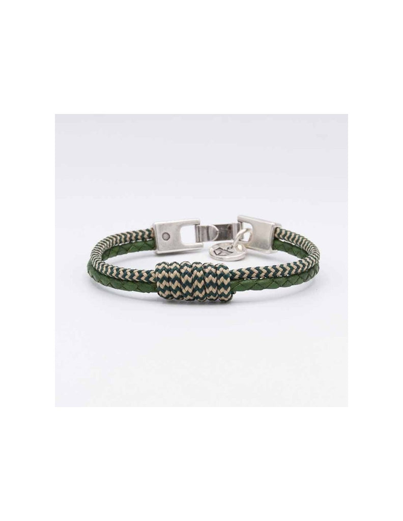 Pulsera nudo cuero y nylon